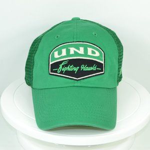 UND North Dakota Fighting Hawks Slouch Mesh Snapback Hat Green Baseball Cap H070